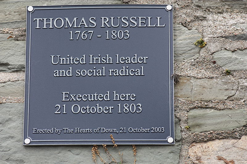 Thomas Russell plaque, Downptrick, Co.Down.